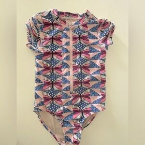 Tea Collection Girls Short Sleeve Swimsuit